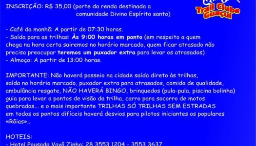 13º Encontro de Trilheiros de Guaçuí